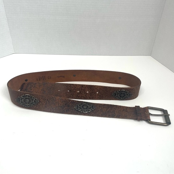 Brown Leather Women\'s Decorative Western Belt main image 6